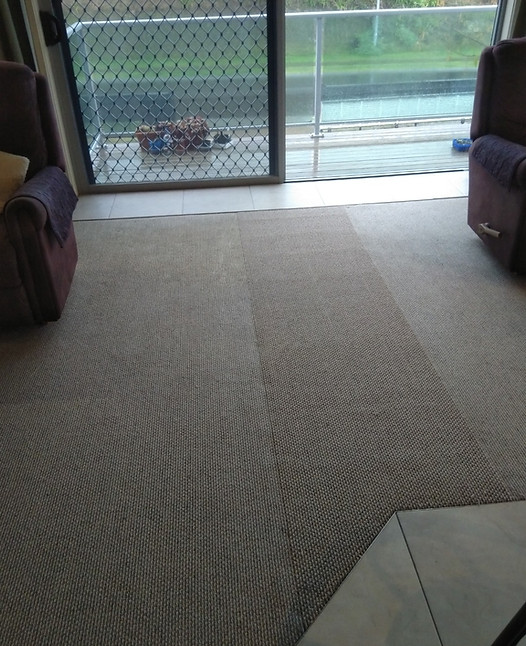 Before and after floor repair showing quality workmanship